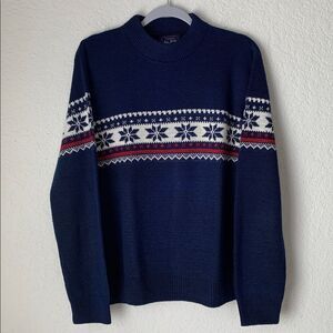 VTG Skiwear by Alps Knit Fair Isle Knit Crew Neck Men’s Sweater Size XL